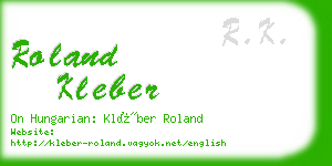roland kleber business card